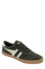 ゴラ メンズ シューズ スニーカー スエード Gola Badminton Suede Plimsoll Sneaker Darkhaki Off White Gum オフホワイトのサムネイル