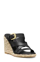 スチュアート ワイツマン レディース シューズ サンダル Stuart Weitzman Sai Espadrille Wedge Sandal Black ブラックのサムネイル