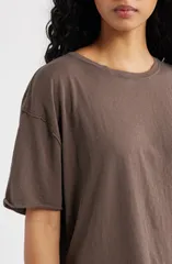 フリーピープル レディース トップス Tシャツ クルーネック コットン Free People Nina Crewneck Cotton TShirt Doublespressoのサムネイル