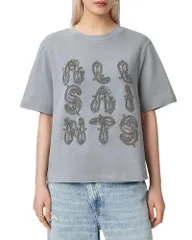 オールセインツ レディース トップス Tシャツ ALLSAINTS Ella Embellished Lisa Tee Quarry Blue ブルーのサムネイル