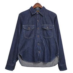 ATLAST & CO アットラスト デニムワークシャツ インディゴ - メルカリ