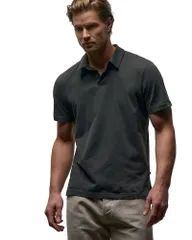 ジェームス パース メンズ トップス ポロシャツ スエード ジャージー James Perse Sueded Jersey Polo Carbon Pigmentのサムネイル