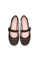プリティ・バレリーナ レディース シューズ パンプスエード Pretty Ballerinasuede Die Cut Mary Jane Black ブラックのサムネイル