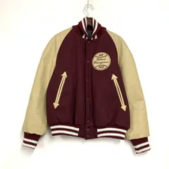 【中古品】 HEWITT MFG ヒューイット エムエフジー × BACKDROP バックドロップ WOOL×LEATHER ウール レザー STADIUM JACKET スタジアム ジャケット アウター 【145-260228-ya-11-izu】のサムネイル