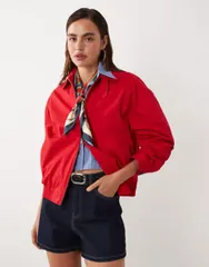 マンゴ レディース アウター ジャケット・ブルゾン スタンドネック コットン Mango starring Hailey Bieber cotton rich funnel neck jacket iのサムネイル
