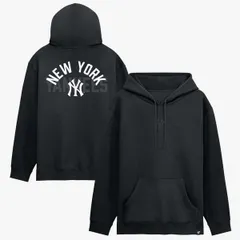 ファナティクス メンズ アウター パーカー・スウェット フリース Mens Fanatics New York Yankees Black Out Fleece Hoodie Black ブラックのサムネイル