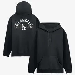 ファナティクス メンズ アウター パーカー・スウェット フリース Mens Fanatics Los Angeles Dodgers Black Out Fleece Hoodie Black ブラッのサムネイル