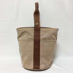 HERMES エルメス サクソー PM ハンドバッグ キャンバス ベージュ