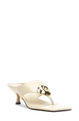 アレッツォ レディース シューズ ヒール Arezzo Coraline Kitten Heel Flip Flopanacotaのサムネイル