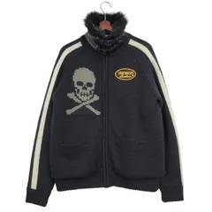 【中古品】VANSON バンソン SKULL FUR KNIT JACKET スカル ファー ニット ジャケット アウター 【145-260216-as-23-izu】のサムネイル