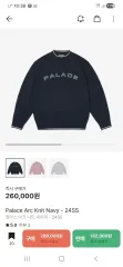 今日だけ)PALACE アークス ニット ネイビー - 24SSのサムネイル