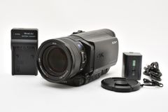 SONY FDR-AX45 4K ビデオカメラ 動作品 バッテリー3個 マイク付 - メルカリ