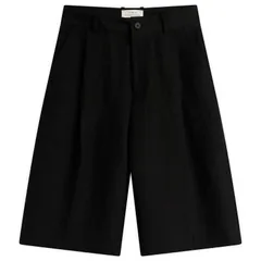 スタジオニコルソン メンズ ボトムス ハーフパンツ・ショーツ プリーツ Studio Nicholson Fowld Pleated Short Black ブラックのサムネイル