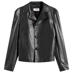 マルタンマルジェラ メンズ アウター ジャケット・ブルゾン レザー フェイクレザー MM6 Maison Margiela Faux Leather Jacket Black ブラックのサムネイル