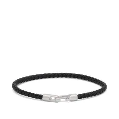 ミアンサイ メンズ アクセサリー ブレスレット・バングル・アンクレット レザー Miansai Ames Braided Leather Bracelet Black ブラックのサムネイル
