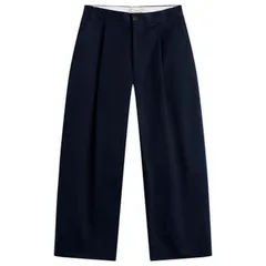スタジオニコルソン メンズ ボトムス カジュアルパンツ Studio Nicholson Sorte Deepleat Volume Pant Dark Navy ネイビーのサムネイル