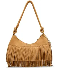 ベッツィジョンソン レディース バッグ フリンジ Betsey Johnson Fringe Benefitstudded Shoulder Bag Tan タンのサムネイル