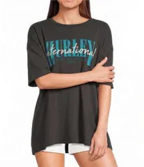 ハーレー レディース トップス シャツ Hurley Foundry Short Sleeve Boyfriend TShirt OffBlack ブラックのサムネイル