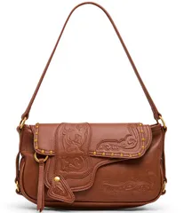 ベッツィジョンソン レディース バッグ Betsey Johnson We Ride At Dawn Horse Saddle Studded Shoulder Bag Chocolate チョコレーのサムネイル