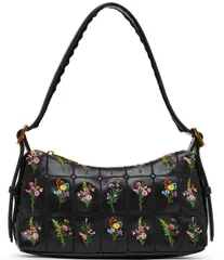 ベッツィジョンソン レディース バッグ フラワー柄 刺繍 フラワー Betsey Johnson Prairie Floral Embroide red Shoulder Bag Black Multのサムネイル
