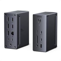 UGREEN 도킹 스테이션 14-in-1 3화면 출력 노트 PC100W 충전 2개의 DP&HDMI(DP-4K120Hz HDMI-4K60Hz) usb 도킹 스테이션 10Gbps 고속 전송 PD3.0·USB-C/A3 afbe29bf