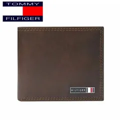 TOMMY HILFIGER トミー・ヒルフィガー メンズ財布 2つ折り財布 ブラウン EDISTO 31TL250003 BK ギフトプレゼント 贈り物 誕生日祝い クリスマスのサムネイル