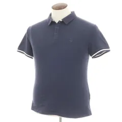 【中古】アルマーニ ジーンズ ARMANI JEANS 鹿の子調 ストレッチ コットン 半袖ポロシャツ ネイビー【サイズXL】【メンズ】のサムネイル