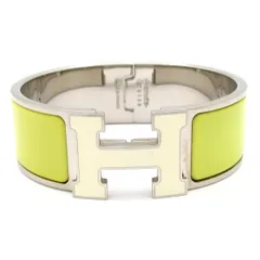 HERMES(エルメス) バングル美品  クリック・クラックH シルバー×ライトイエロー×アイボリーのサムネイル