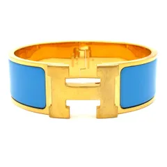 HERMES(エルメス) バングル クリック・クラックH ゴールド×ライトブルーのサムネイル