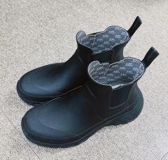 美品】PRADA プラダ レインブーツ ショートブーツ 黒 長靴 ラバー