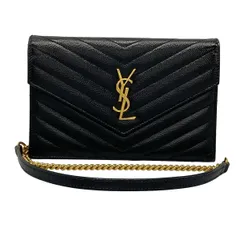 SAINT LAURENT PARIS(サンローランパリ) 財布 カサンドラ エンベロープ チェーンウォレット 695108 黒 チェーンウォレット レザーのサムネイル