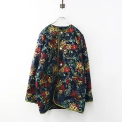 極美品 定価5.9万 2024年 アンドエルシー &ellecy ロイスクレヨン Lois CRAYON 花ゴブランジャケット M ネイビー┃花柄【2400015042602】のサムネイル