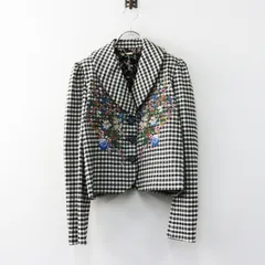 未使用 希少 数量限定 2025年 受注 ロイスクレヨン Lois CRAYON エンジェルブーケ刺繍 ショールジャケット M チェック┃【2400015042794】のサムネイル