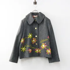 極美品 定価53900円 2023AW ロイスクレヨン Lois CRAYON フラワーヘムジャケット M グレー┃グレンチェック【2400015042817】のサムネイル