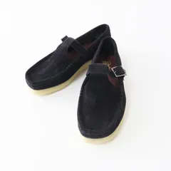 美品 クラークス CLARKS WALLABEE T-BAR ワラビー Tバー UK6D＼ブラック Tストラップ スエード シューズ 25cm【2400015052502】のサムネイル