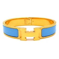 HERMES(エルメス) バングル クリックH ゴールド×ライトブルーのサムネイル