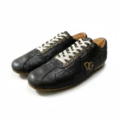 1g8 DOLCE&GABBANA ドルチェアンドガッパーナ サッカーボール DGロゴ ローカットスニーカー シューズ CA0194 ブラック レザー メンズ 男性用o07tのサムネイル