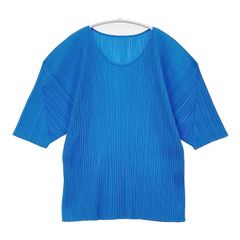 PLEATS PLEASE ISSEY MIYAKE 半袖トップス ブルー - メルカリ