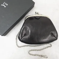 Y’s ワイズ  ヨウジヤマモト 財布 コインケース がま口 チェーン レザー ブラック レディース b01860のサムネイル