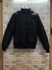 【B3-26】◇ CECIL McBEE タグ表記サイズ不明　ファー付きダウンジャケット　フード取り外し可能　ブラックのサムネイル