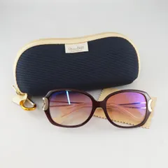 サングラス CHARMANT Choco Sun USED美品 FG24504 RE シャルマン ちょこサン レッド ワイン レディース ケース付き 中古 X0319のサムネイル
