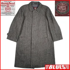 J.PRESS ジェイプレス Harris Tweed ハリスツイード ステンカラーコート XL メンズ グレー ウール コートサイズXL一覧←SEULB屋着古← HS857のサムネイル