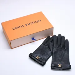 極美品 LOUIS VUITTON ルイヴィトン グローブ Black ブラック ラムレザー レザー ゴールド金具 M7211E 中古 4a004692のサムネイル