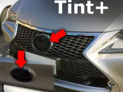 Tint+水洗→再利用Ok エンブレム スモークフィルム(ブラックスモーク5％ 前後セット) レクサス RC300h AVC10 前期 rc レクサスRCのサムネイル
