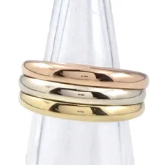 極美品◇Cartier カルティエ モビリス K18 K18 750(YG PG WG) 3連 D37393 リング 指輪 アクセサリー 49 JP9号 重量13.14g レディースのサムネイル