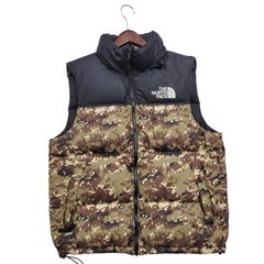 美品 Lサイズ ノースフェイス ダウンベスト カモフラ バイカラー