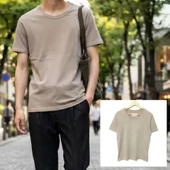 イタリア製【MAISON MARTIN MARGIELA】メゾンマルタンマルジェラ 半袖 Tシャツ クルーネック 丸首 綿100%  カレンダータグ モカベージュ 薄茶色 メンズ サイズ46 M相当 /M49308jQのサムネイル