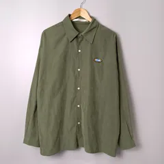 アンカースミス Anchor Smith オーバーサイズ サークルロゴワッペン長袖シャツ 【XL】グリーン／緑のサムネイル