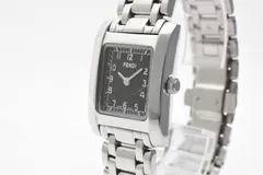 FENDI フェンディ オロロジ 7050L クオーツ レディース 腕時計 ブラック文字盤 スクエアケース ステンレススチール ドレスウォッチのサムネイル