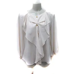 N.Natural Beauty Basic N.ナチュラルビューティーベーシック シフォンブラウス フリル シアー M ベージュ /YIのサムネイル